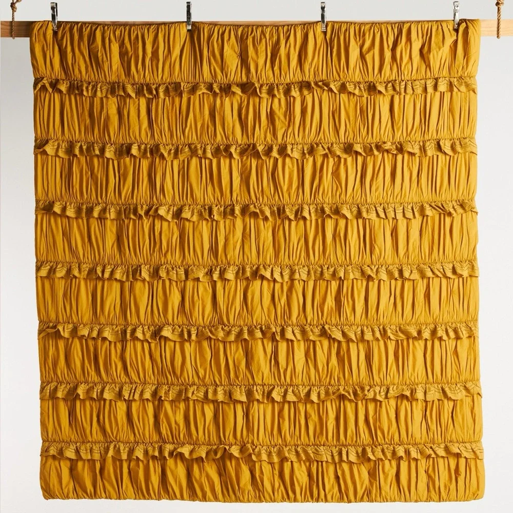Anthropologie Astride Ruffled Voile Quilt
